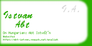 istvan abt business card